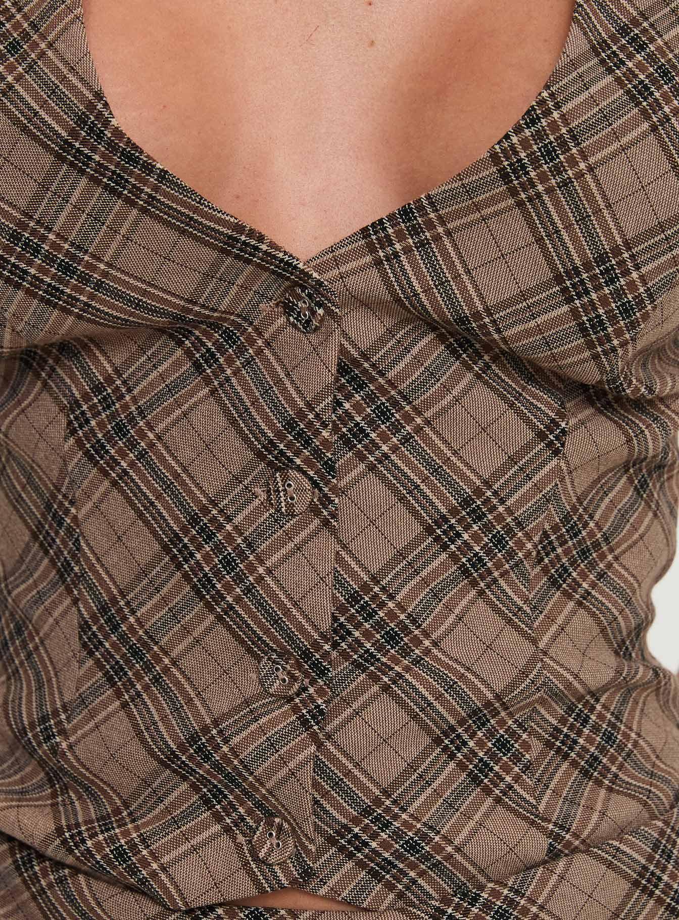 Terrace Mini Skirt Brown Check Product Image