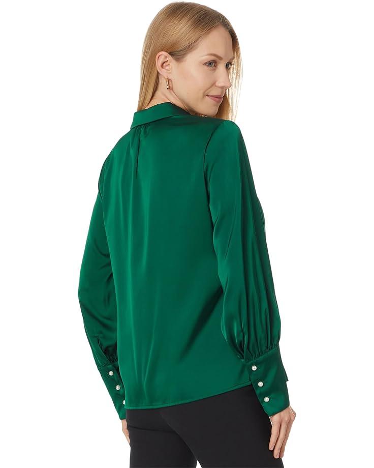 Women's CeCe Button Down Long Slv Collared Tall Cuff Blouse 353 Product Image