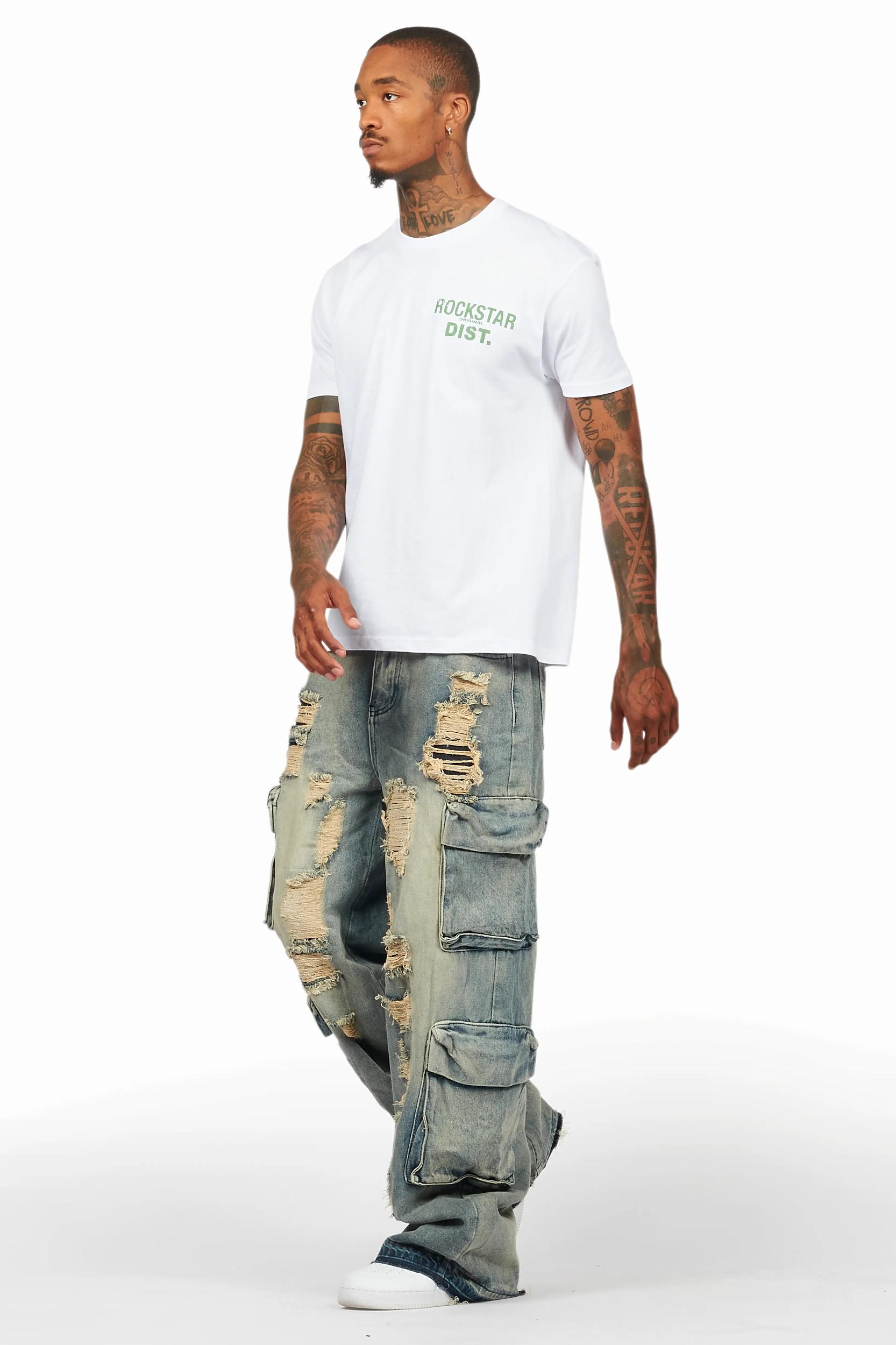 Peppe Blue Baggy Fit Jean Male Product Image