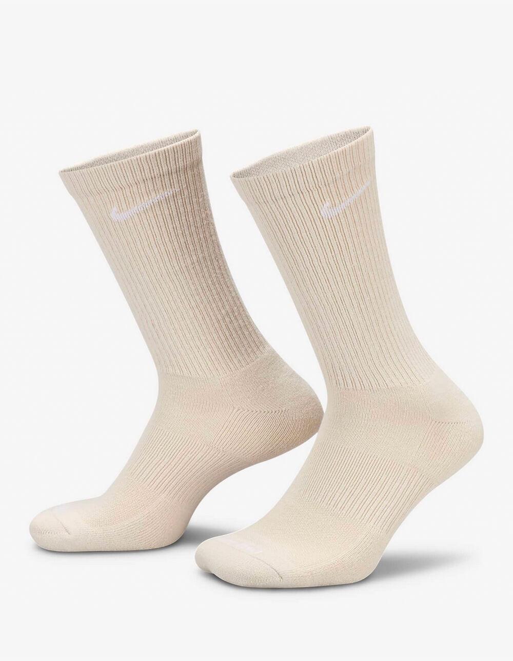 NIKE Everyday Plus 3 Pack Cushioned Mens Crew Socks - PINK/BROWN Product Image