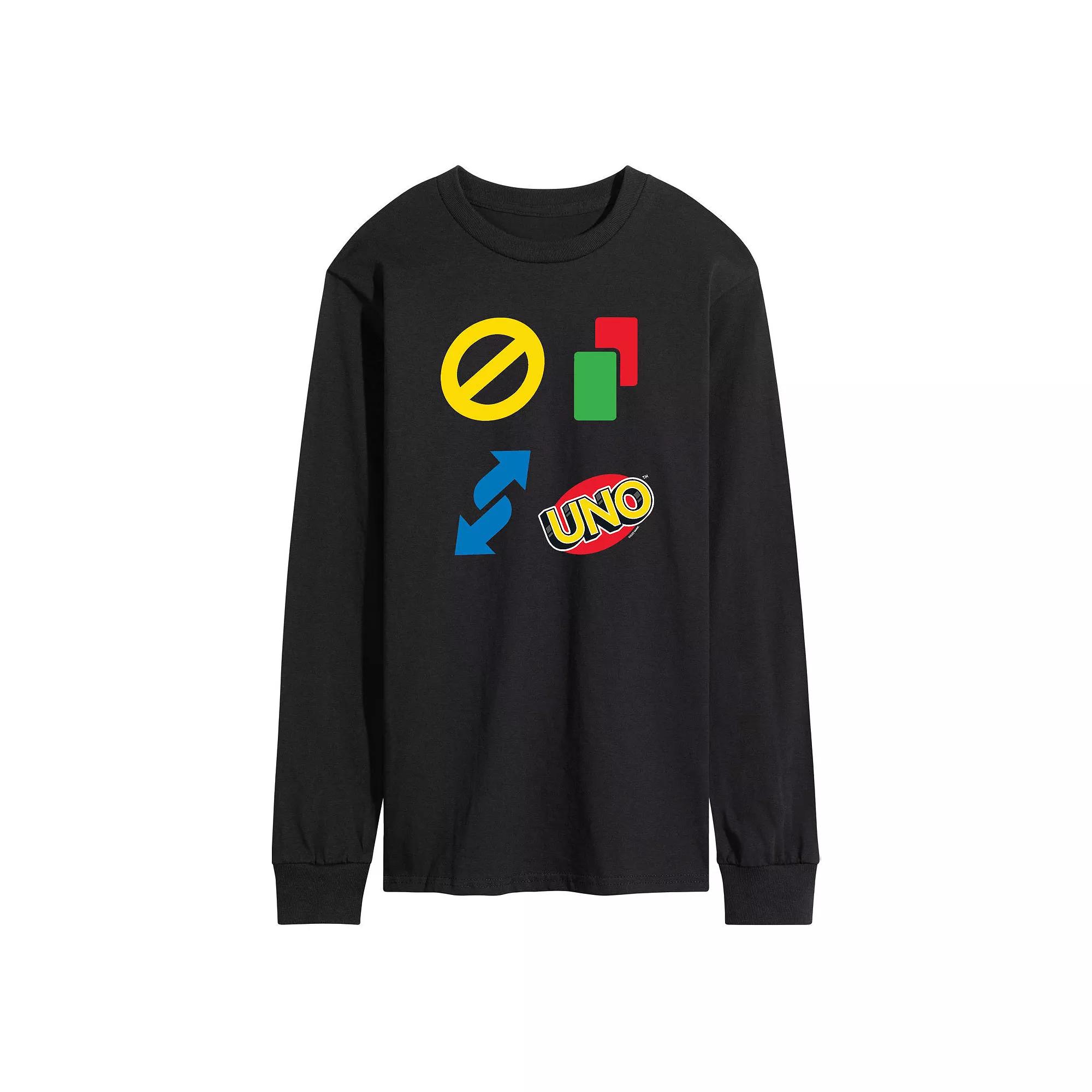 Disney's Mickey Mouse & Friends Men's Christmas Grid Long Sleeve Graphic Tee,  Product Image