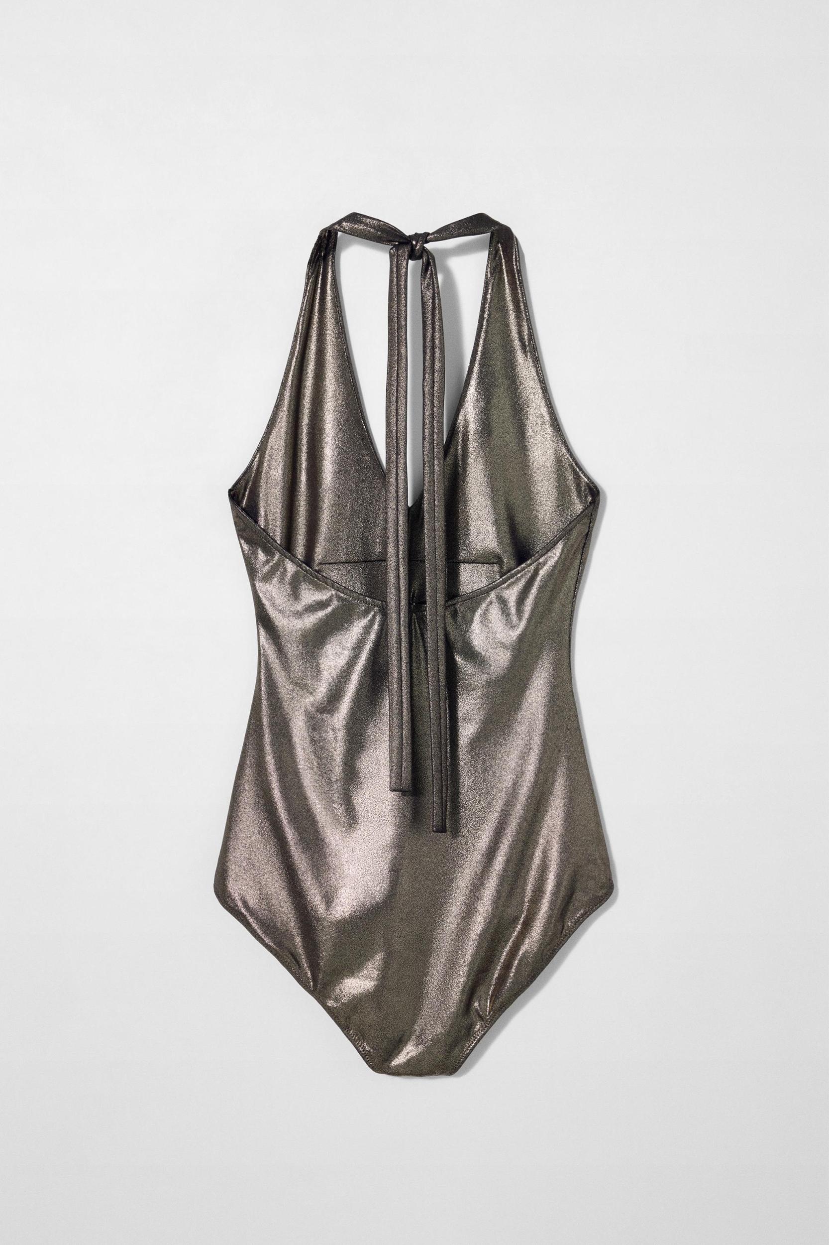 METALLIC HALTER BODYSUIT KATE MOSS X ZARA Product Image
