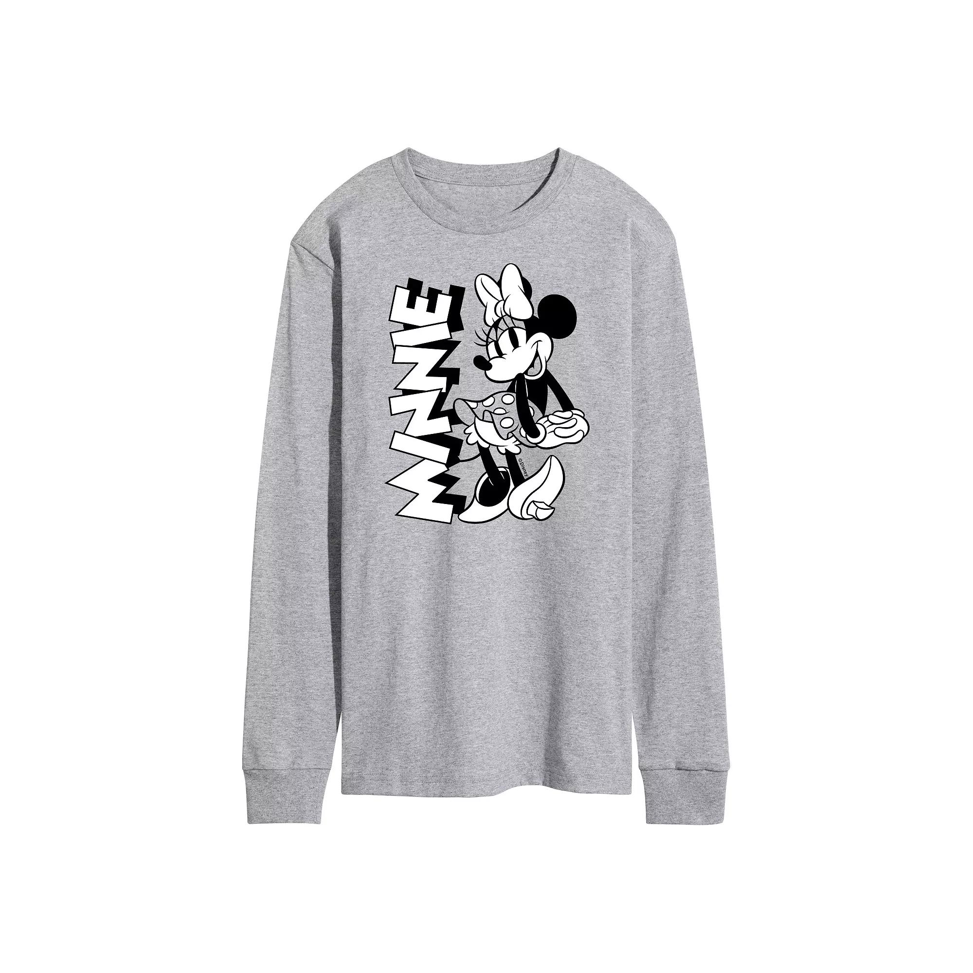 Disney's Minnie Mouse Men's Long Sleeve Graphic Tee,  Product Image