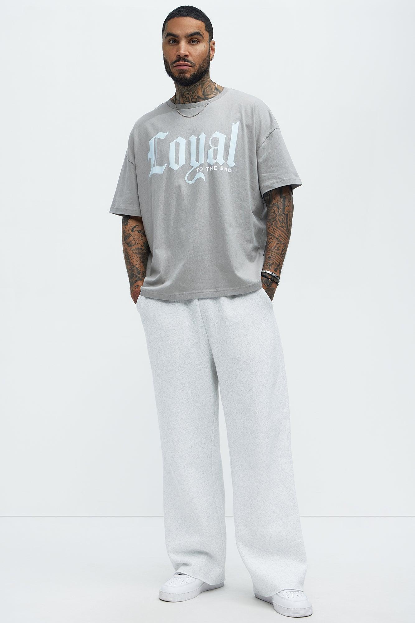 Loyal To The End Oversized Short Sleeve Tee - Grey Product Image