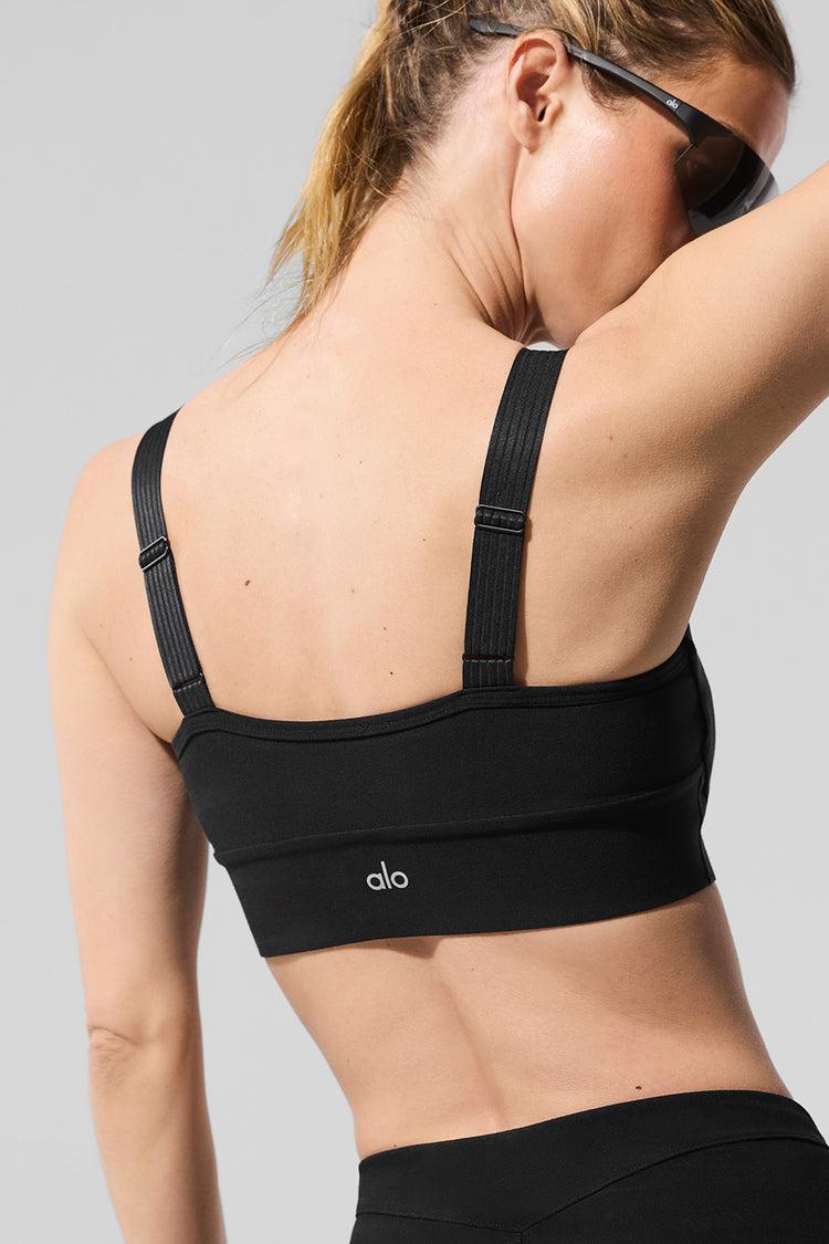 Alosoft Serve It Up Bra - Black Female Product Image