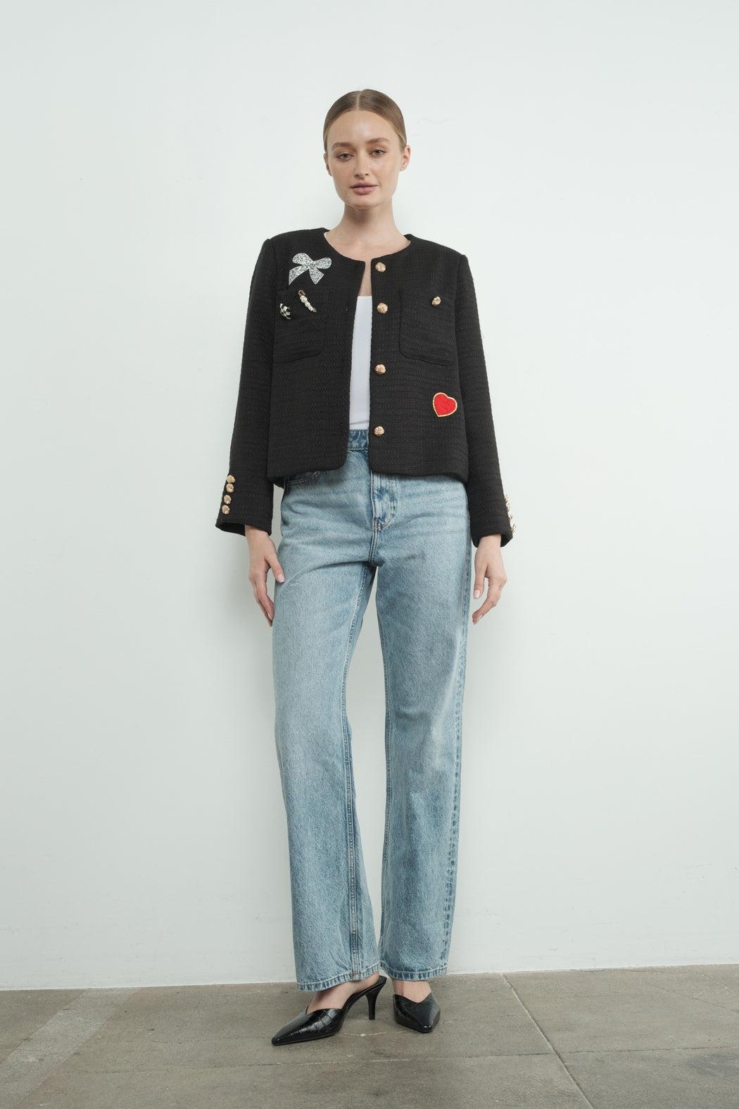 Pin and Heart Patch Jacket Product Image