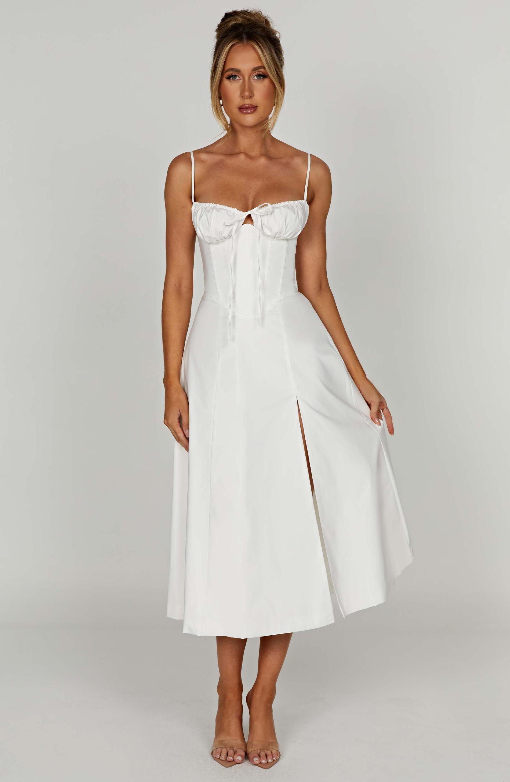 Deanna Midi Dress - Ivory Product Image