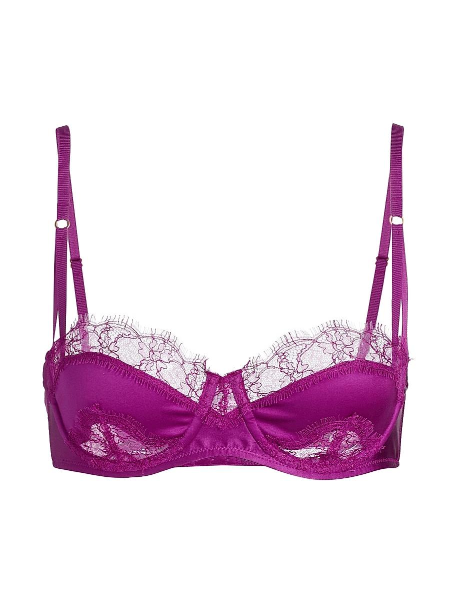 Womens Lace Inset Balconette Bra Product Image