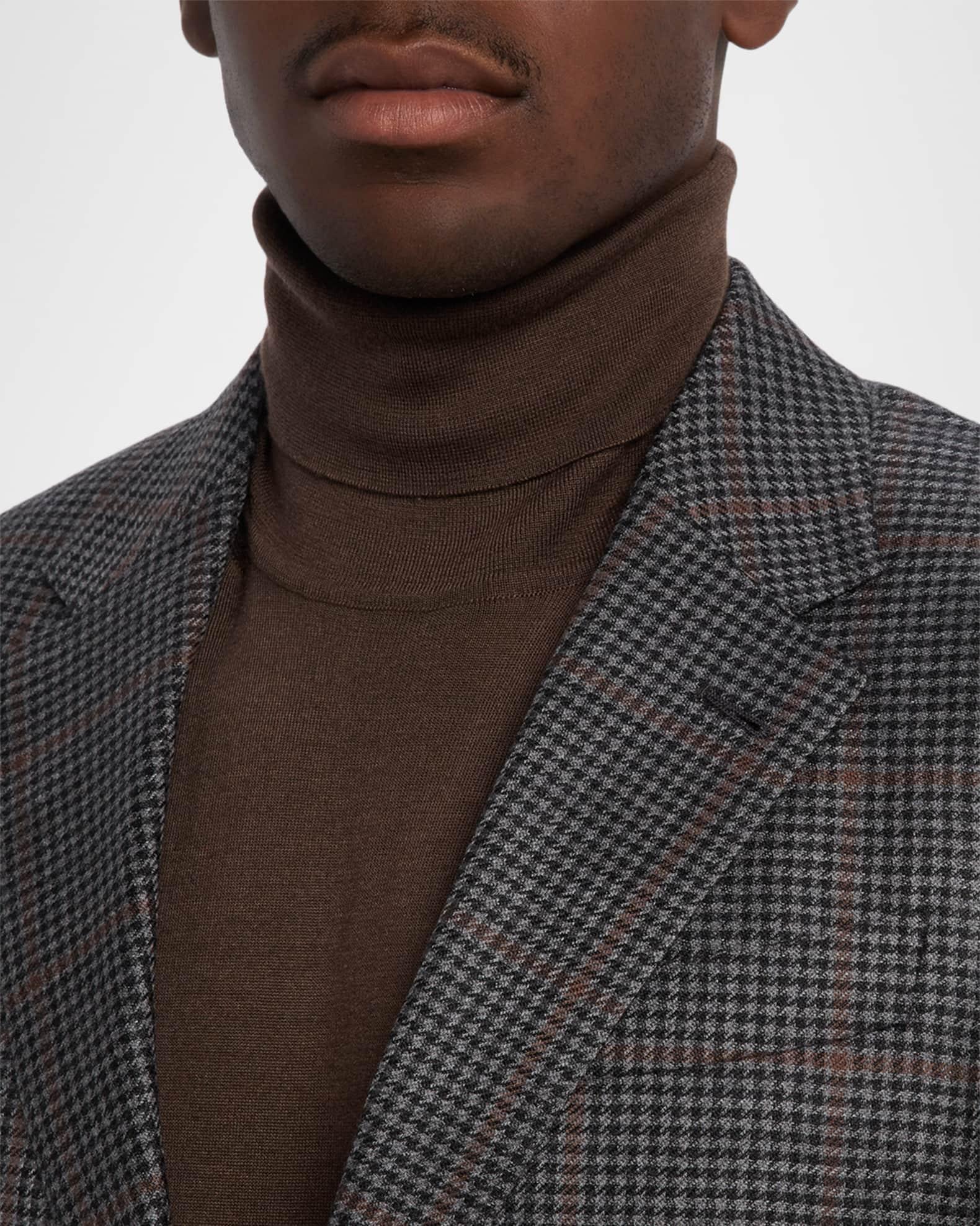 Men's Cashmere and Silk Houndstooth Check Sport Coat Product Image