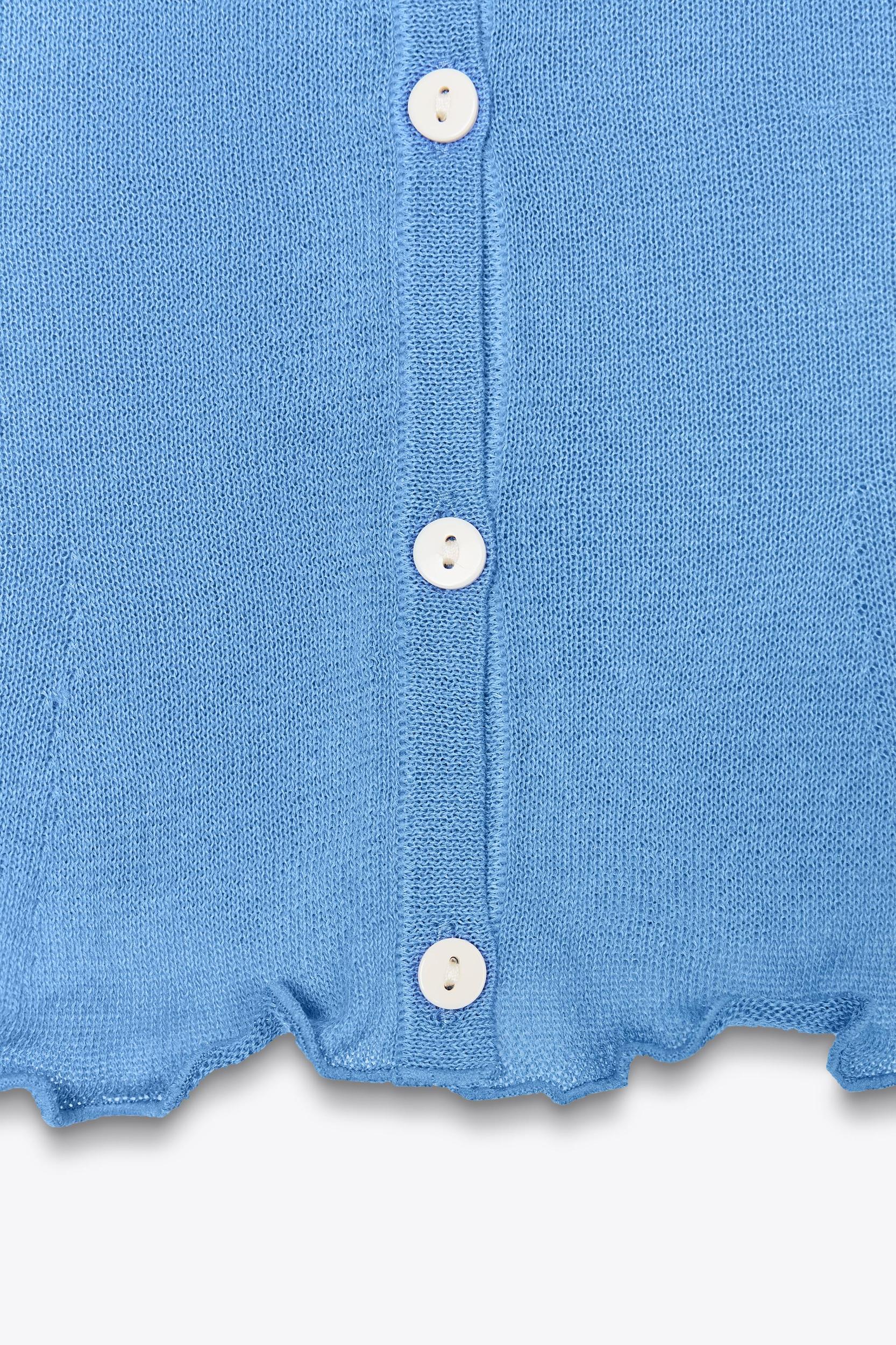 RUFFLED KNIT TOP Product Image