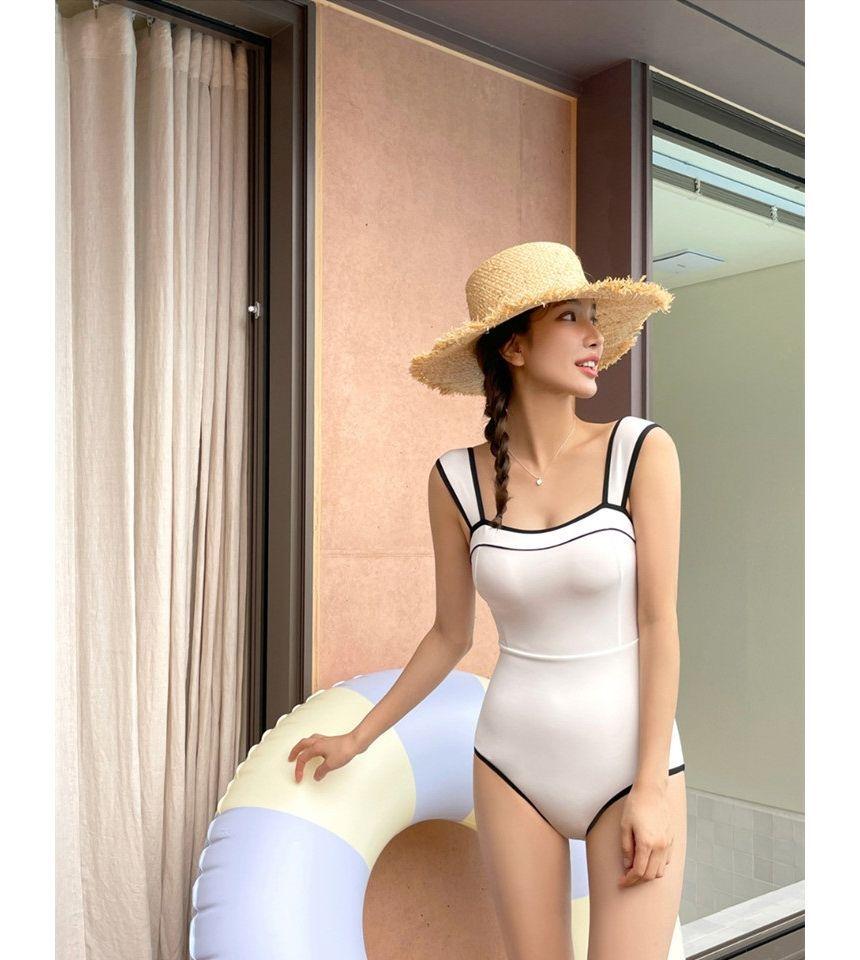 Contrast Trim Swimdress Product Image