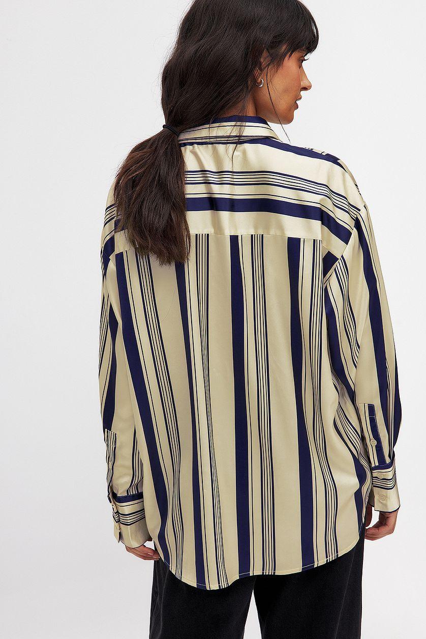 Striped Satin Shirt Product Image