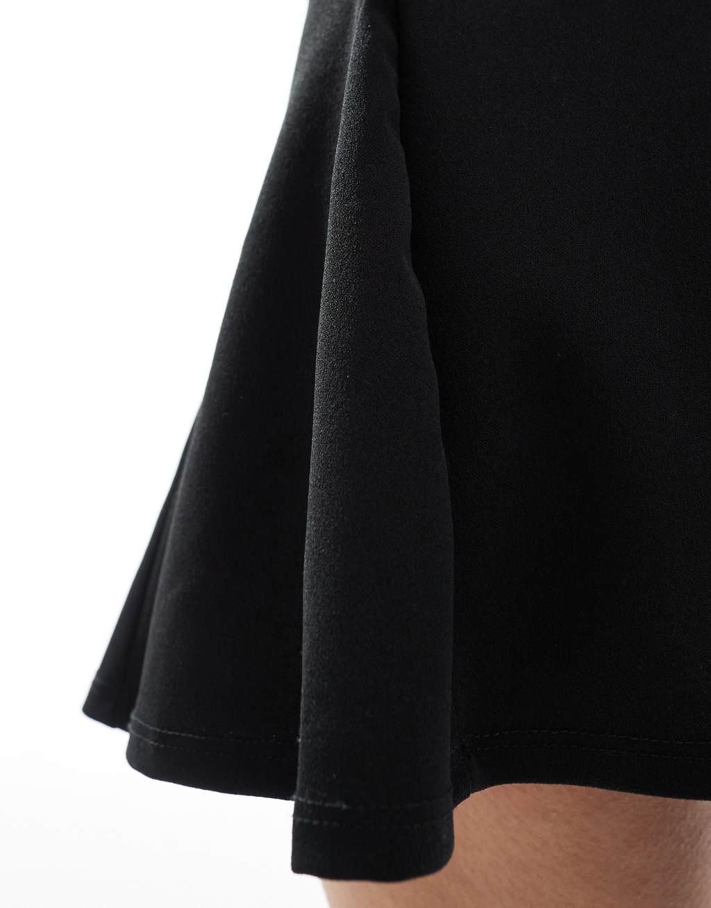 ASOS DESIGN godet mini skirt in black Product Image
