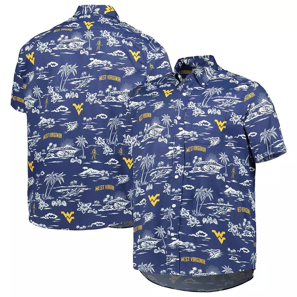 Men's Reyn Spooner Navy West Virginia Mountaineers Classic Button-Down Shirt, Size: XL, Blue Product Image