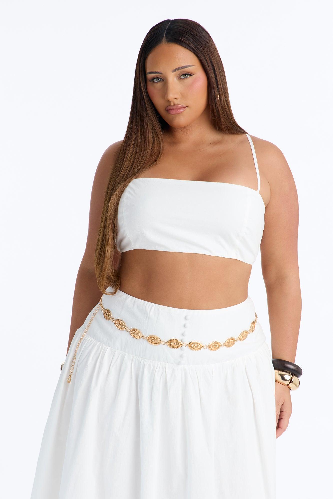Brigitte Poplin Bra Top - White Female Product Image
