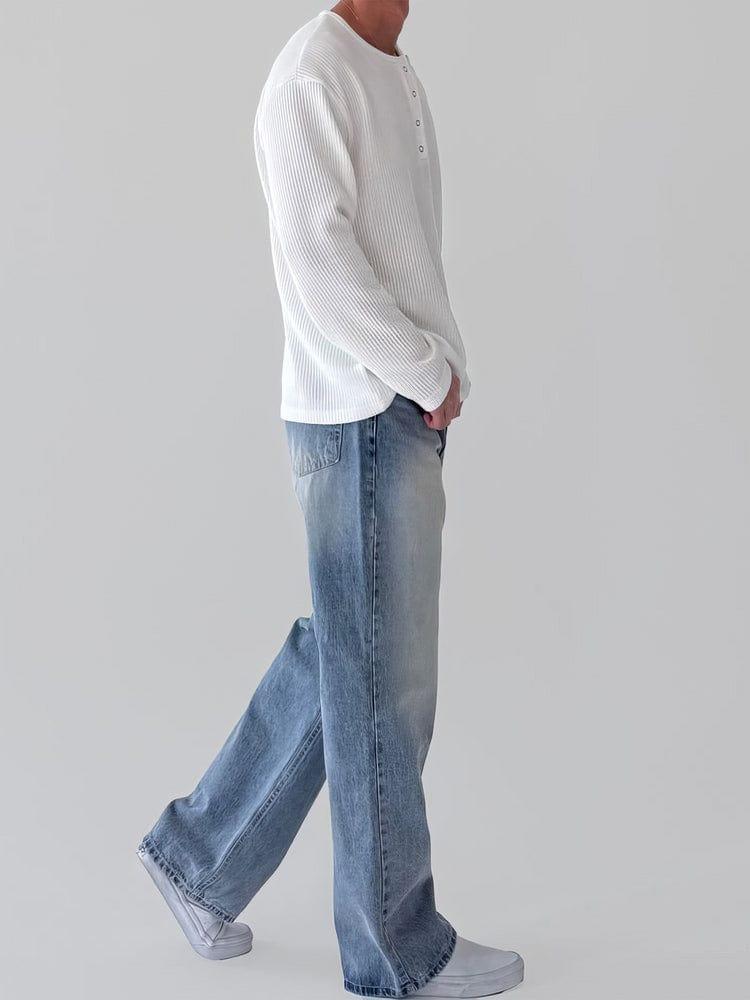 RT No. 13015 KNIT HENRY COLLAR LONGSLEEVE Product Image