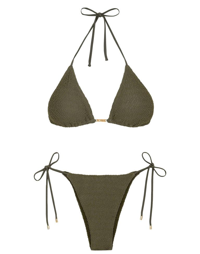 Mesh Tie Side Bottom - Evergreen Product Image