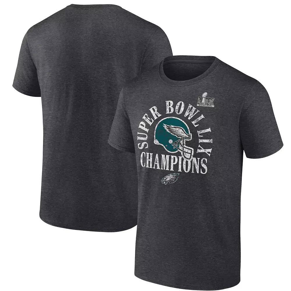 Men's Fanatics Heather Charcoal Philadelphia Eagles Super Bowl LIX Champions Big & Tall Ring Season T-Shirt, Size: 2XLT Product Image