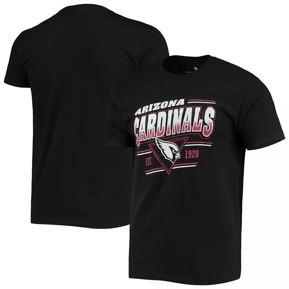 Men's Junk Food Black Arizona Cardinals Throwback T-Shirt,  Product Image