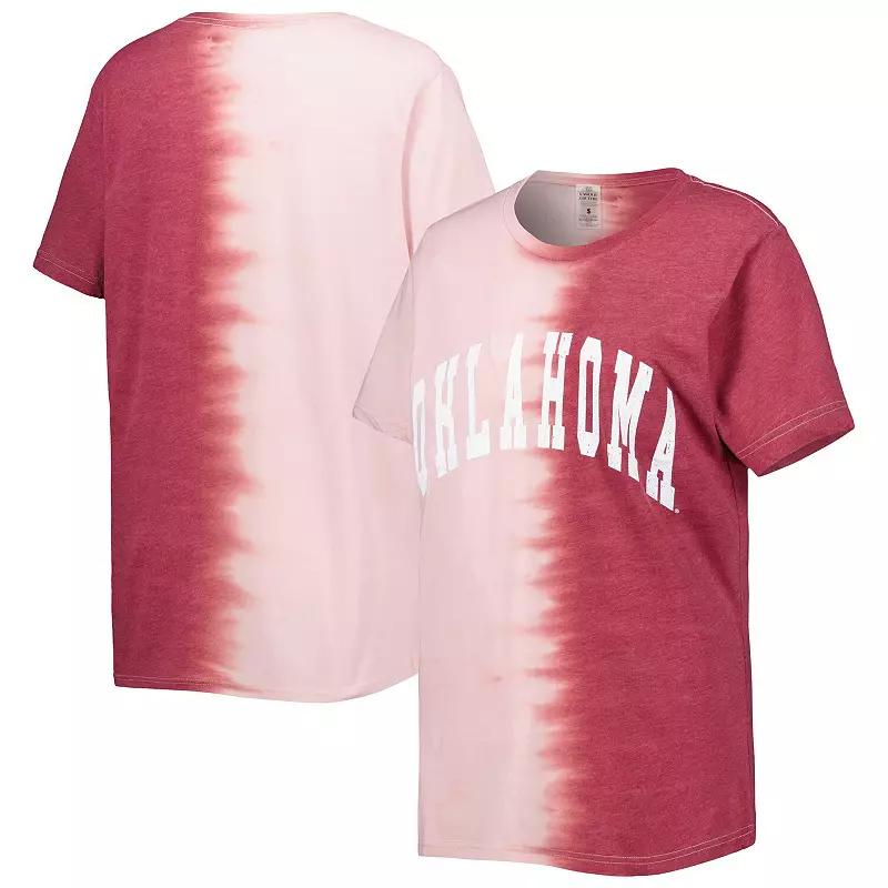 Women's Gameday Couture Crimson Oklahoma Sooners Find Your Groove Split-Dye T-Shirt,  Product Image