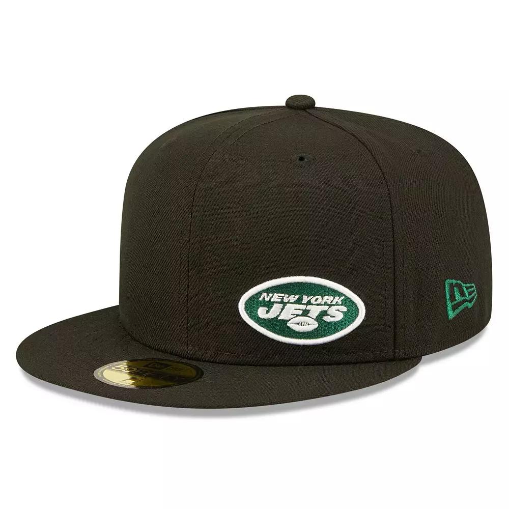 Men's New Era Black New York Jets Flawless 59FIFTY Fitted Hat,  Product Image