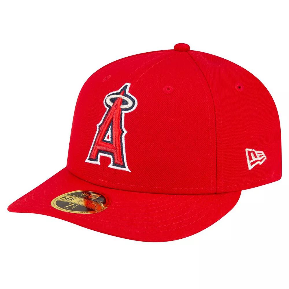 Men's New Era Red Los Angeles Angels Game Authentic Collection On-Field Low Profile 59FIFTY Fitted Hat,  Product Image