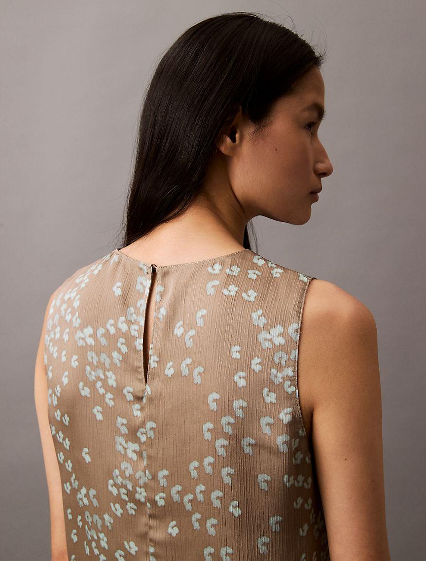 Satin Printed Tank Top Product Image