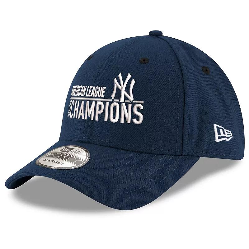 Men's New Era Navy New York Yankees 2024 American League Champions 9FORTY Adjustable Hat, Blue Product Image