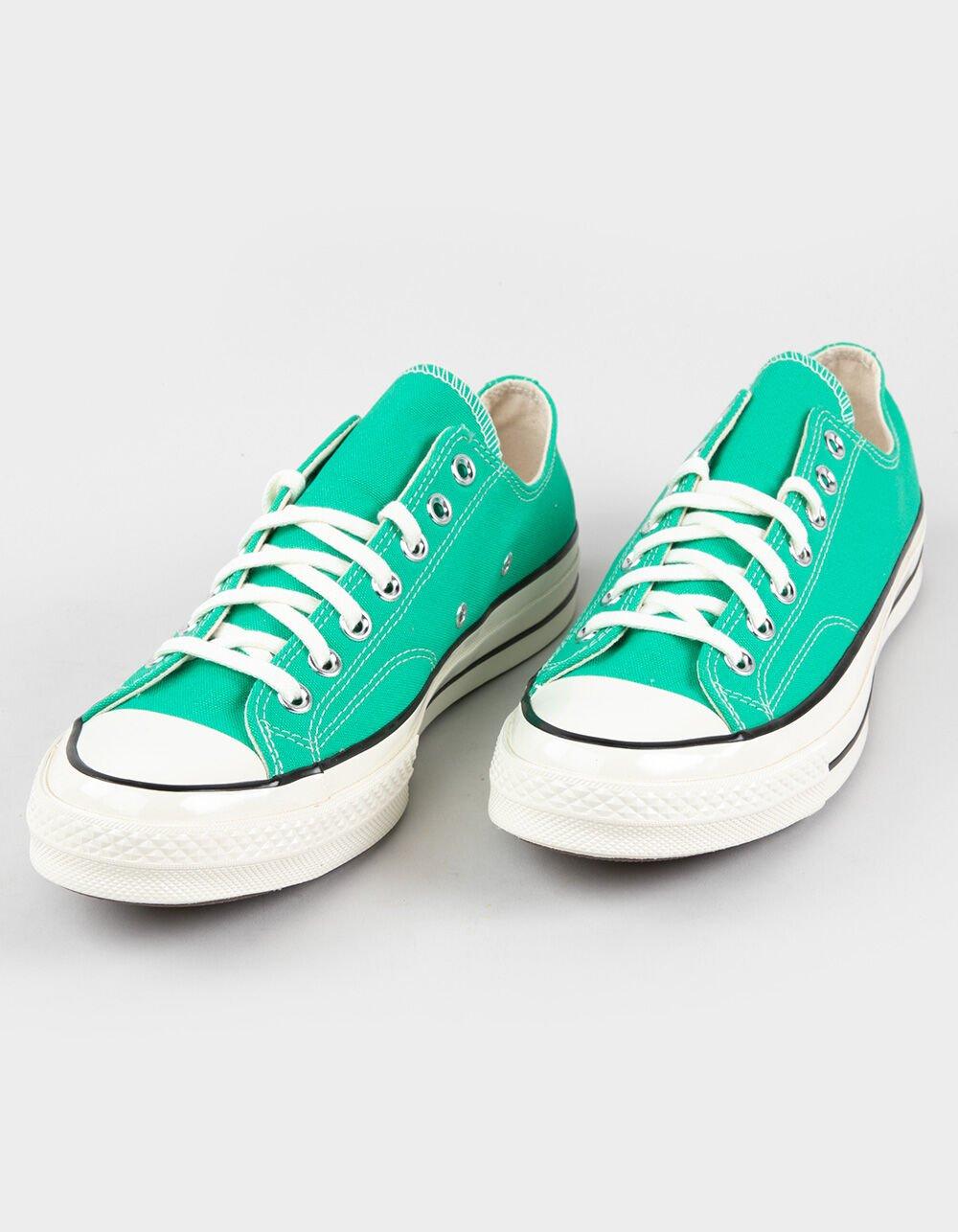 CONVERSE Chuck 70 Low Top Canvas Shoes - GREEN Product Image