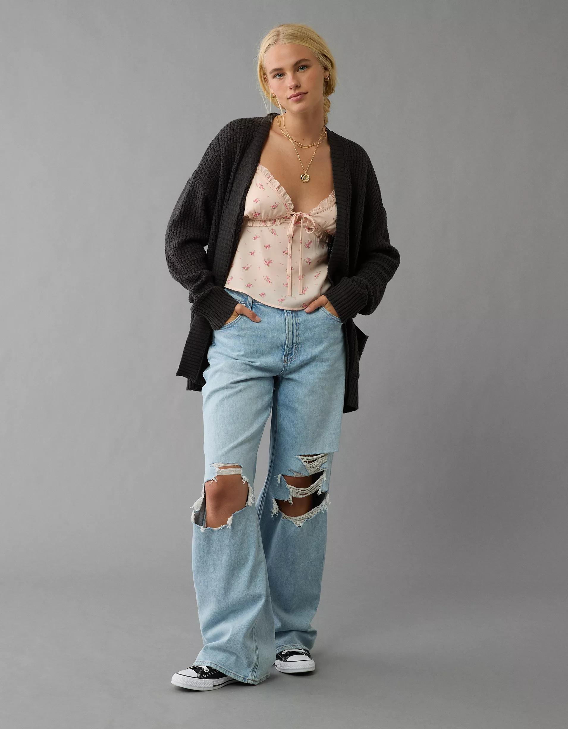 AE Open Knit Cardigan Product Image