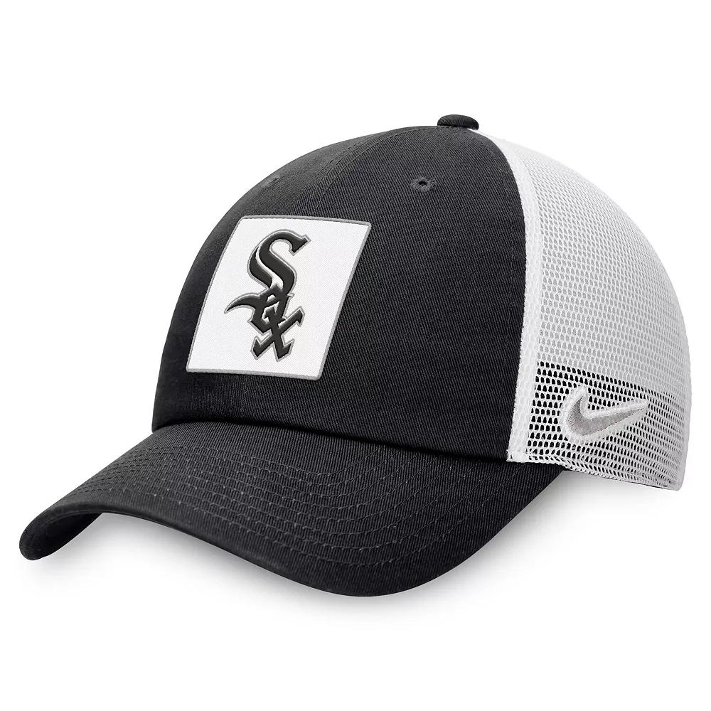 Men's Nike  Black Chicago White Sox Rise Adjustable Trucker Hat, Size: Medium/Large Product Image