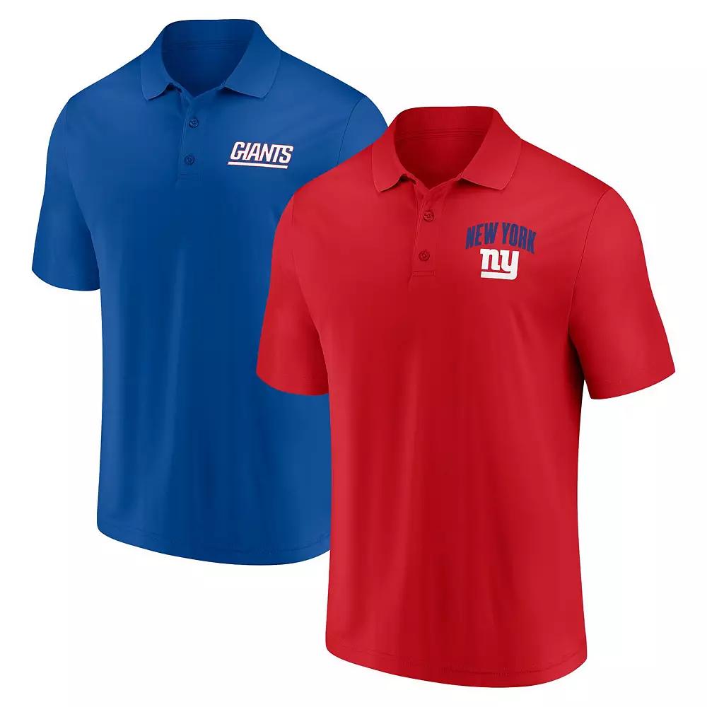 Men's Fanatics New York Giants Lockup Two-Pack Polo Set, Size: Small, Blue Product Image