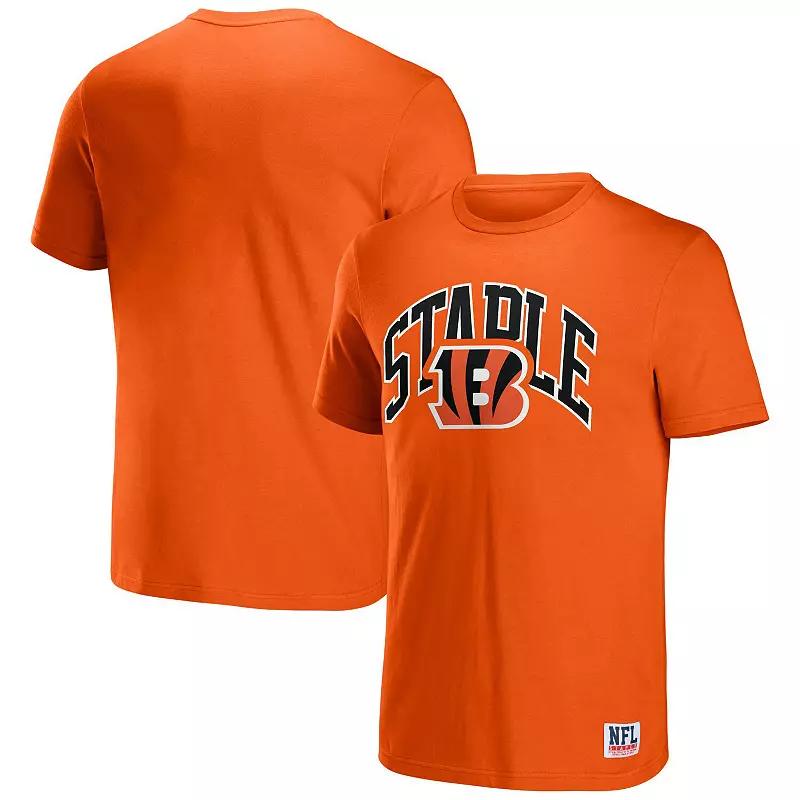 Men's NFL x Staple Orange Cincinnati Bengals Logo Lockup T-Shirt, Size: 2XL Product Image