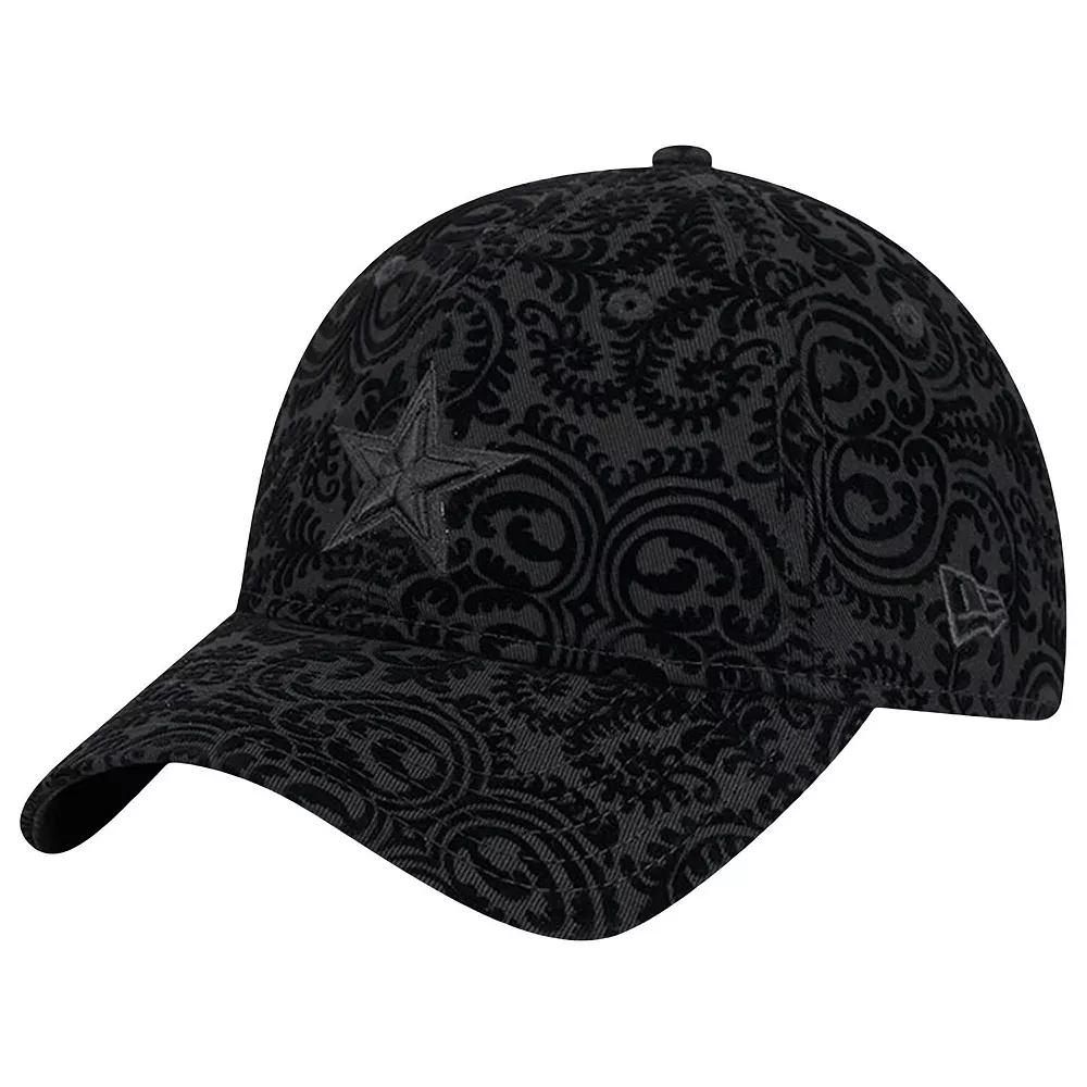 Women's New Era  Black Dallas Cowboys Sport Night Flair 9TWENTY Adjustable Hat Product Image