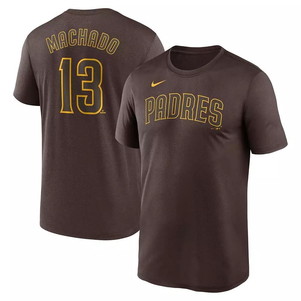 Men's Nike Manny Machado Brown San Diego Padres Legend Name and Number Home T-Shirt,  Product Image