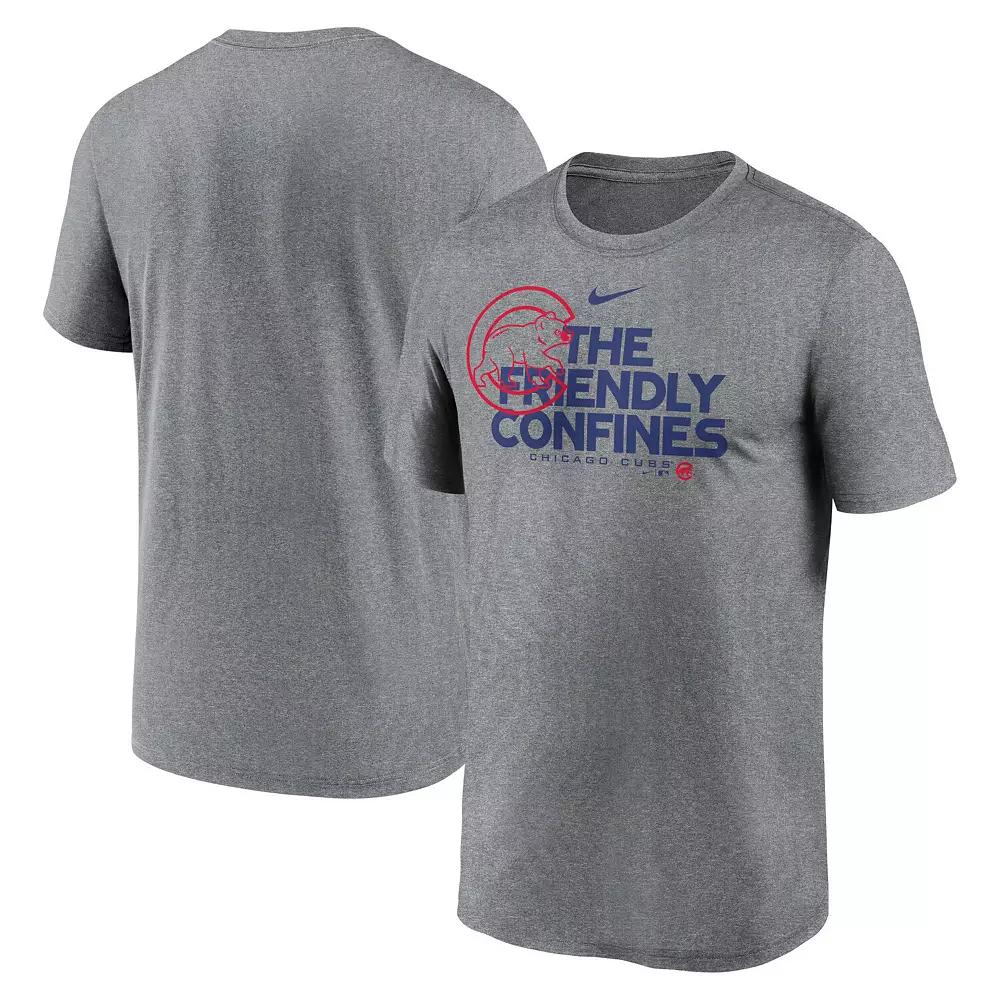 Men's Nike Heathered Charcoal Chicago Cubs Local Rep Legend Performance T-Shirt,  Product Image