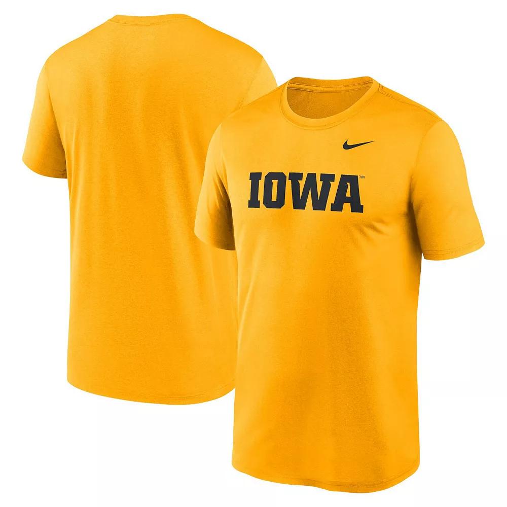 Men's Nike Gold Iowa Hawkeyes Primetime Legend Wordmark T-Shirt,  Product Image