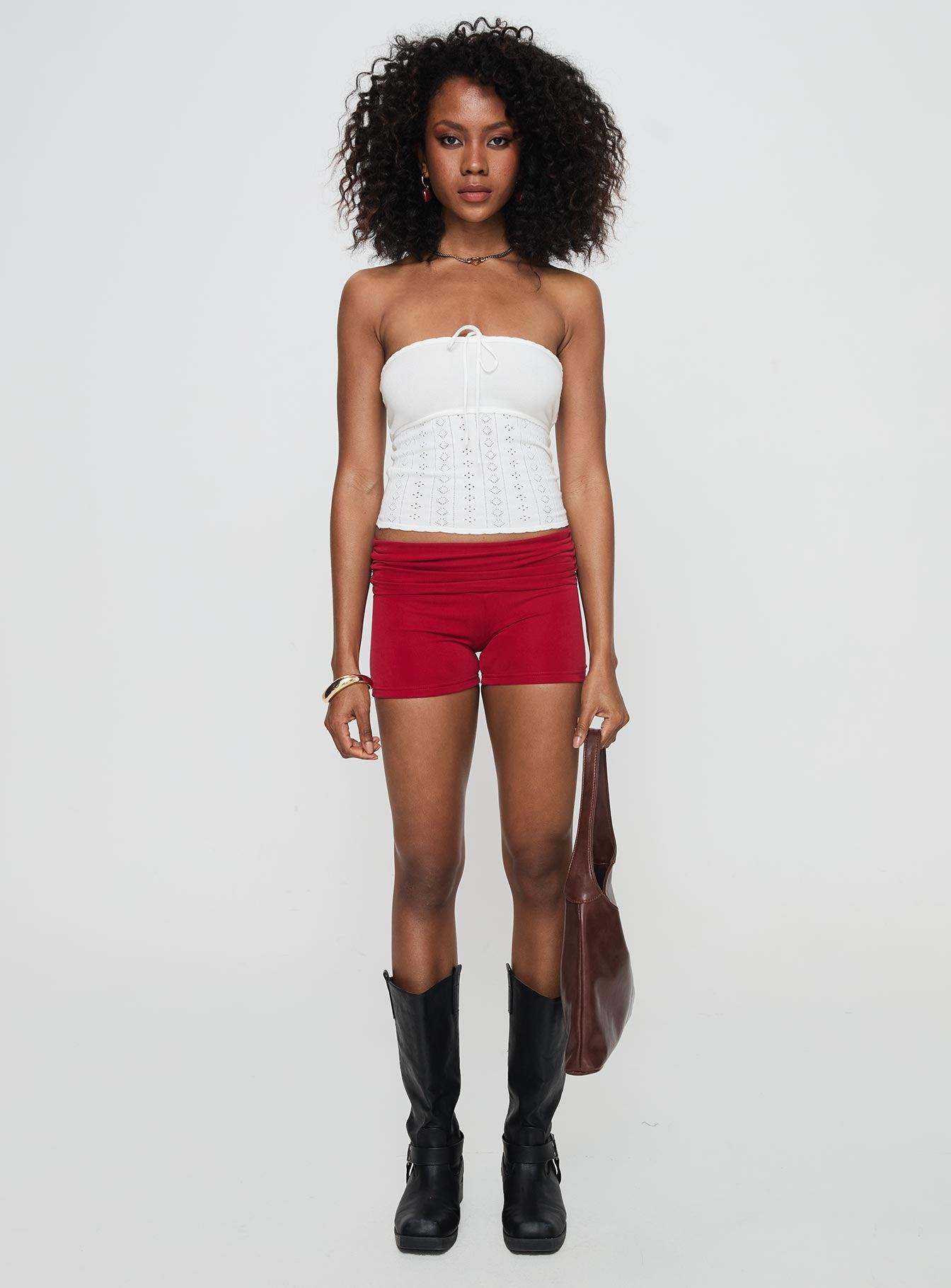 Seona Strapless Top White Product Image