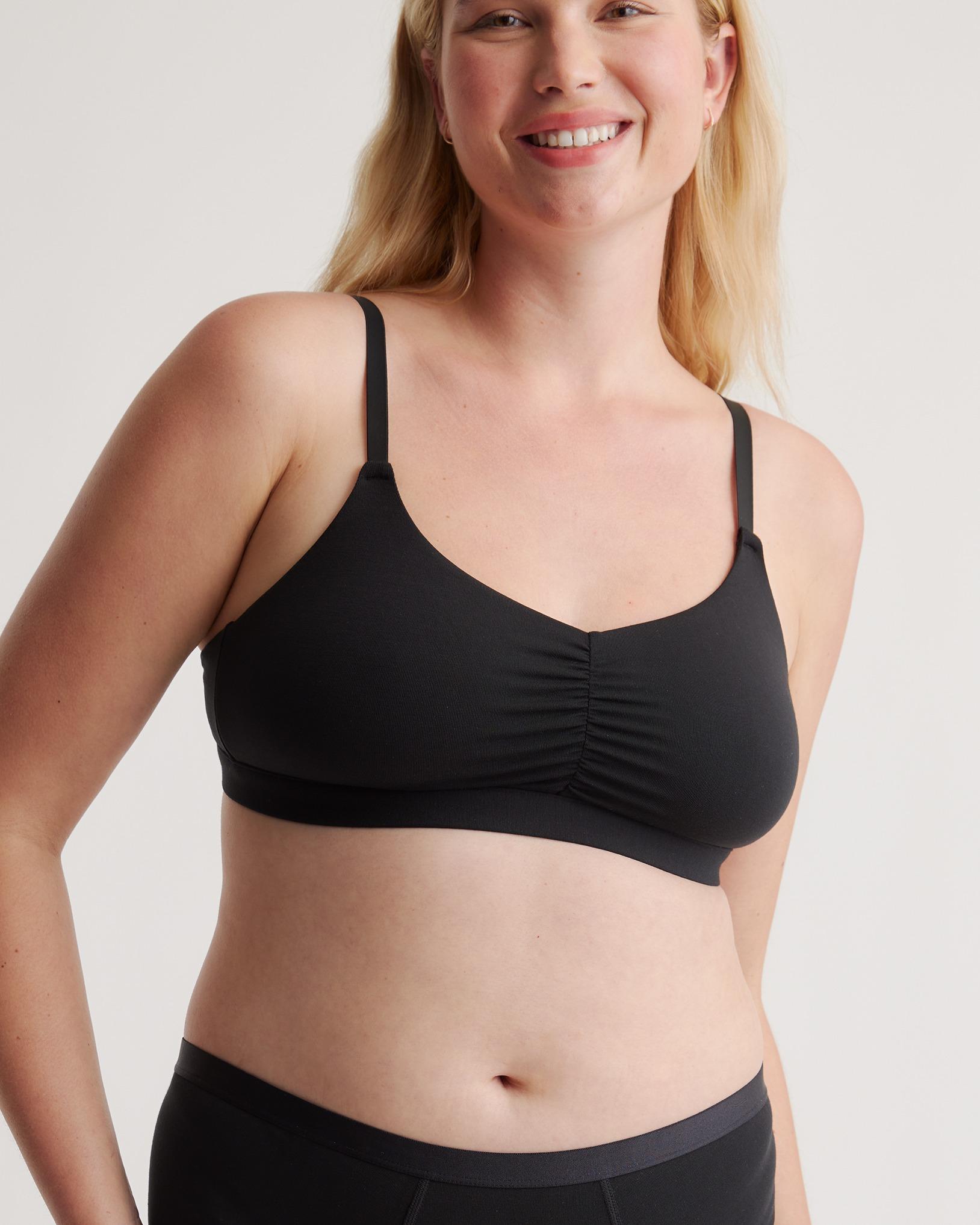 Quince | Women's Micromodal Ruched Bralette Product Image