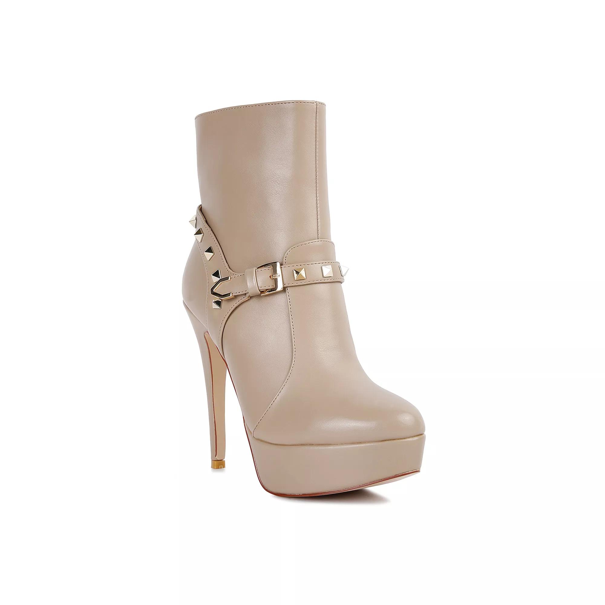 London Rag Dejang Women's Platform Ankle Boots, Size: 8, Brown Product Image