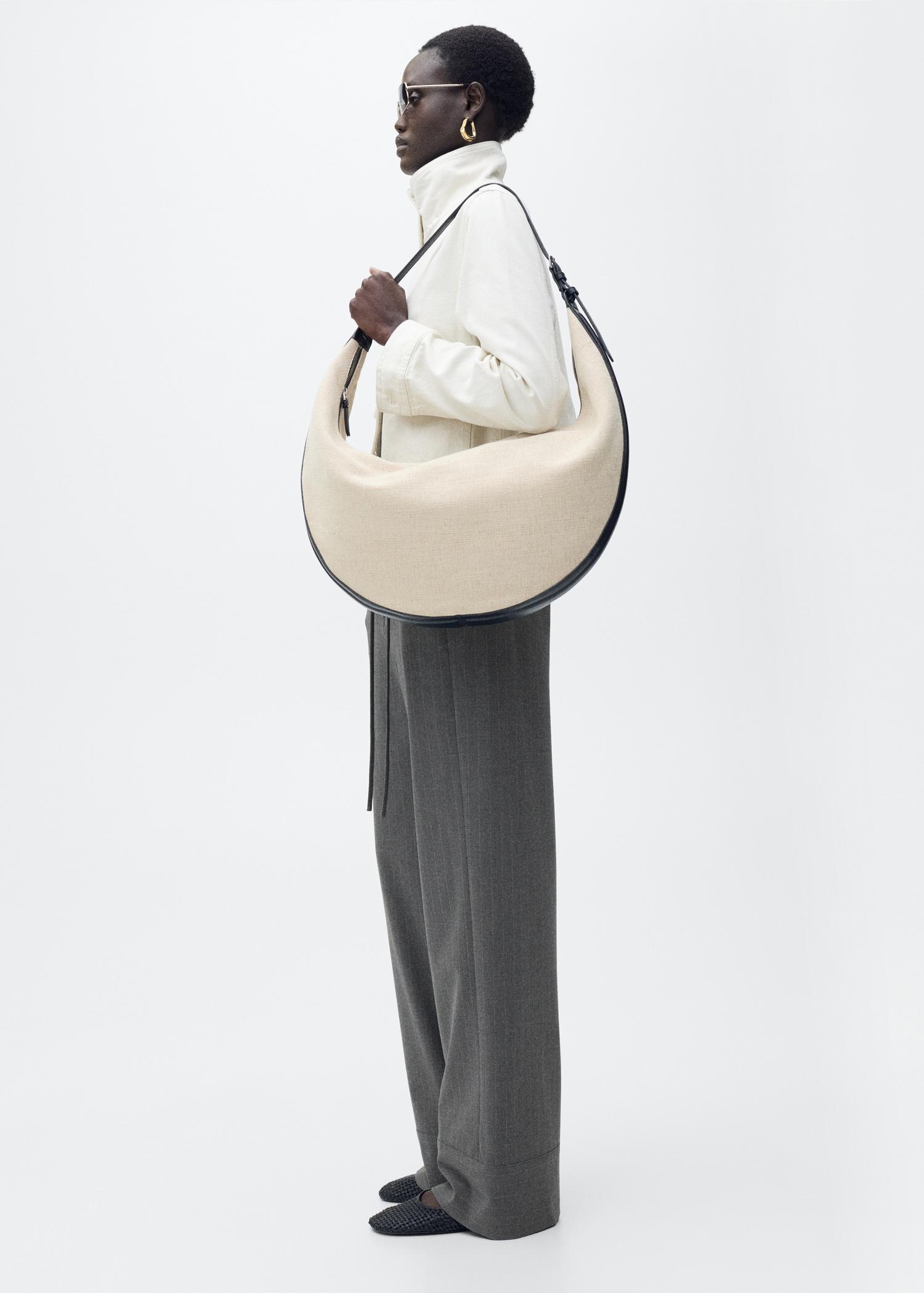 Chalk-stripe straight pants - Women | MANGO USA Product Image