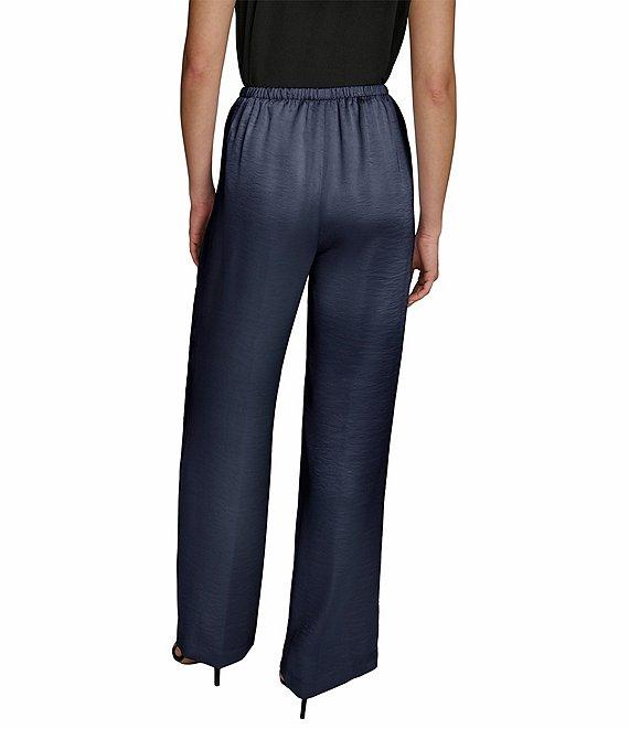 Donna Karan Satin High-Rise Wide Leg Pants Product Image