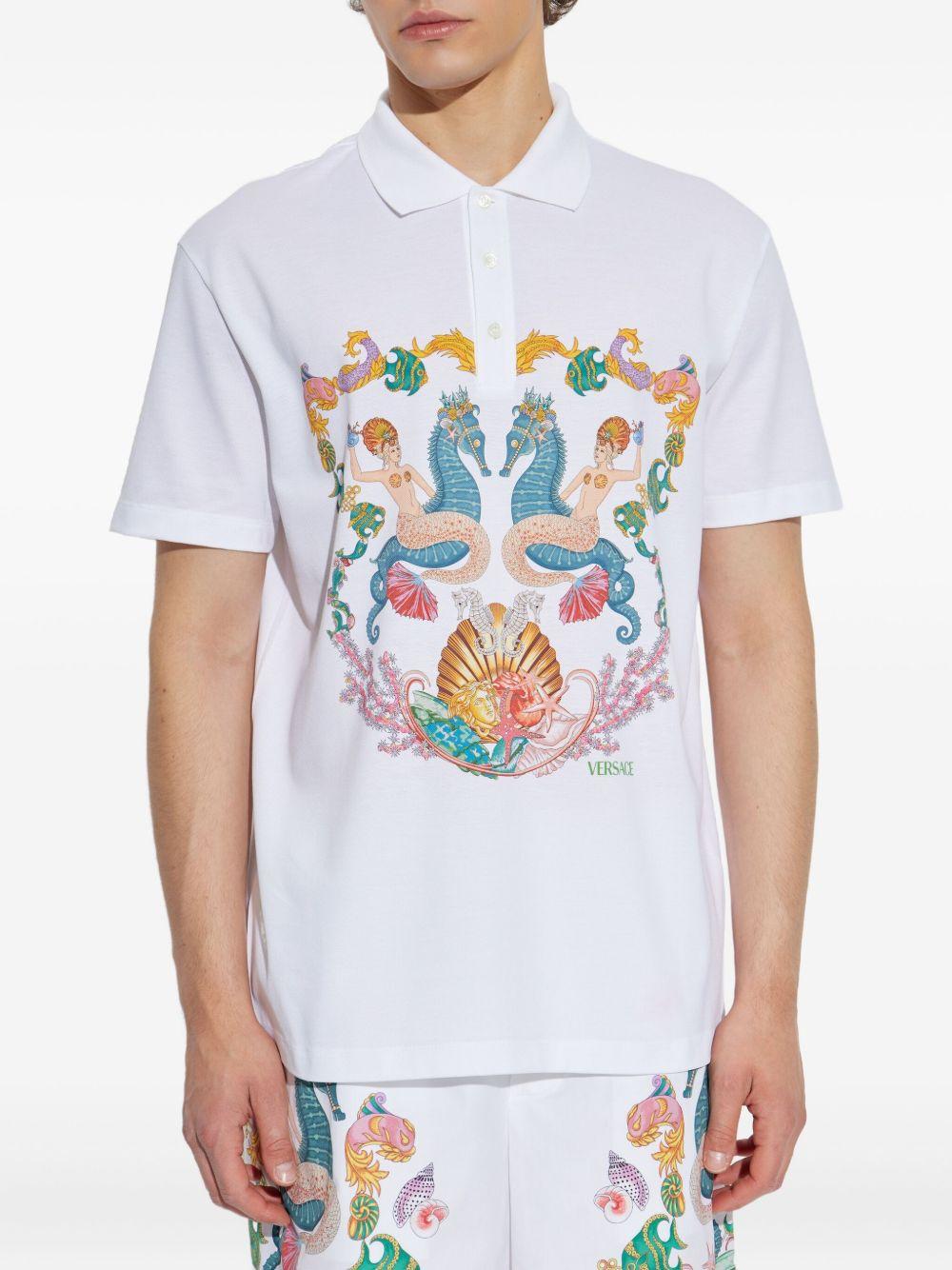 graphic-print polo shirt Product Image