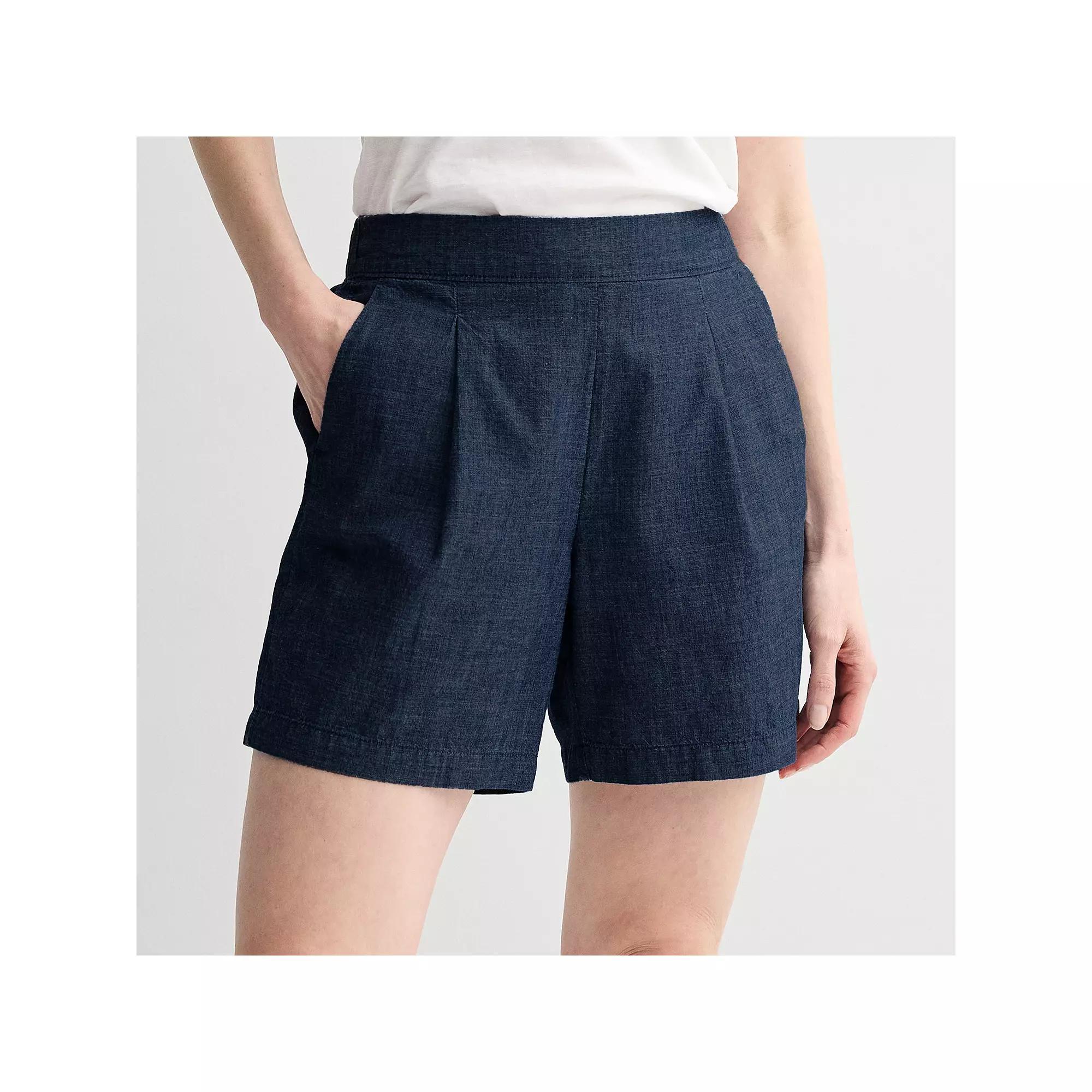 Women's Croft & Barrow Pleated Linen Shorts,  Product Image