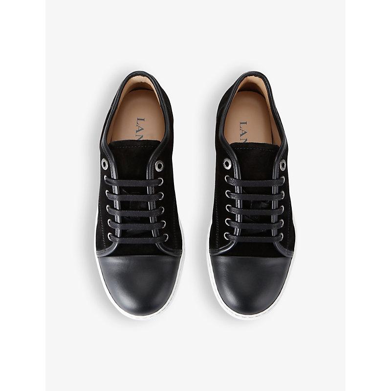 Black DBB1 Suede & Patent Leather Sneakers Product Image