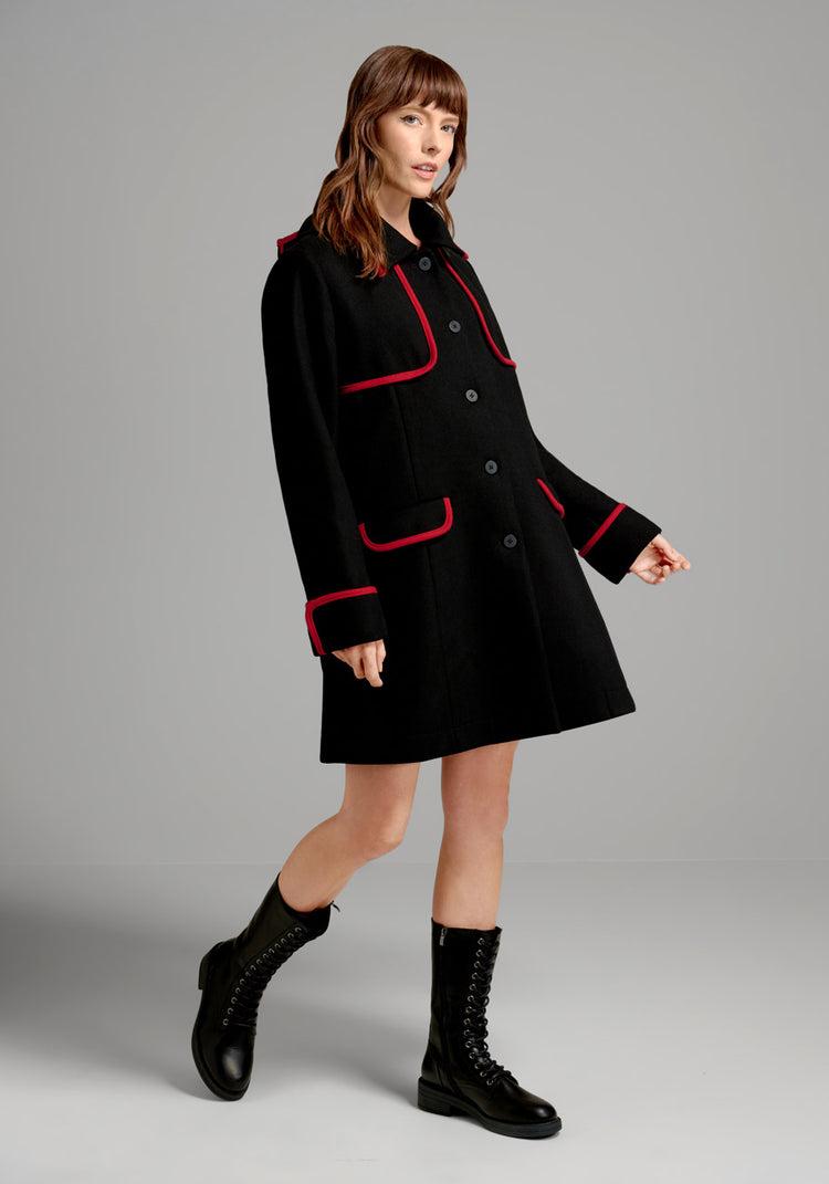 Black Licorice Wool Coat Product Image
