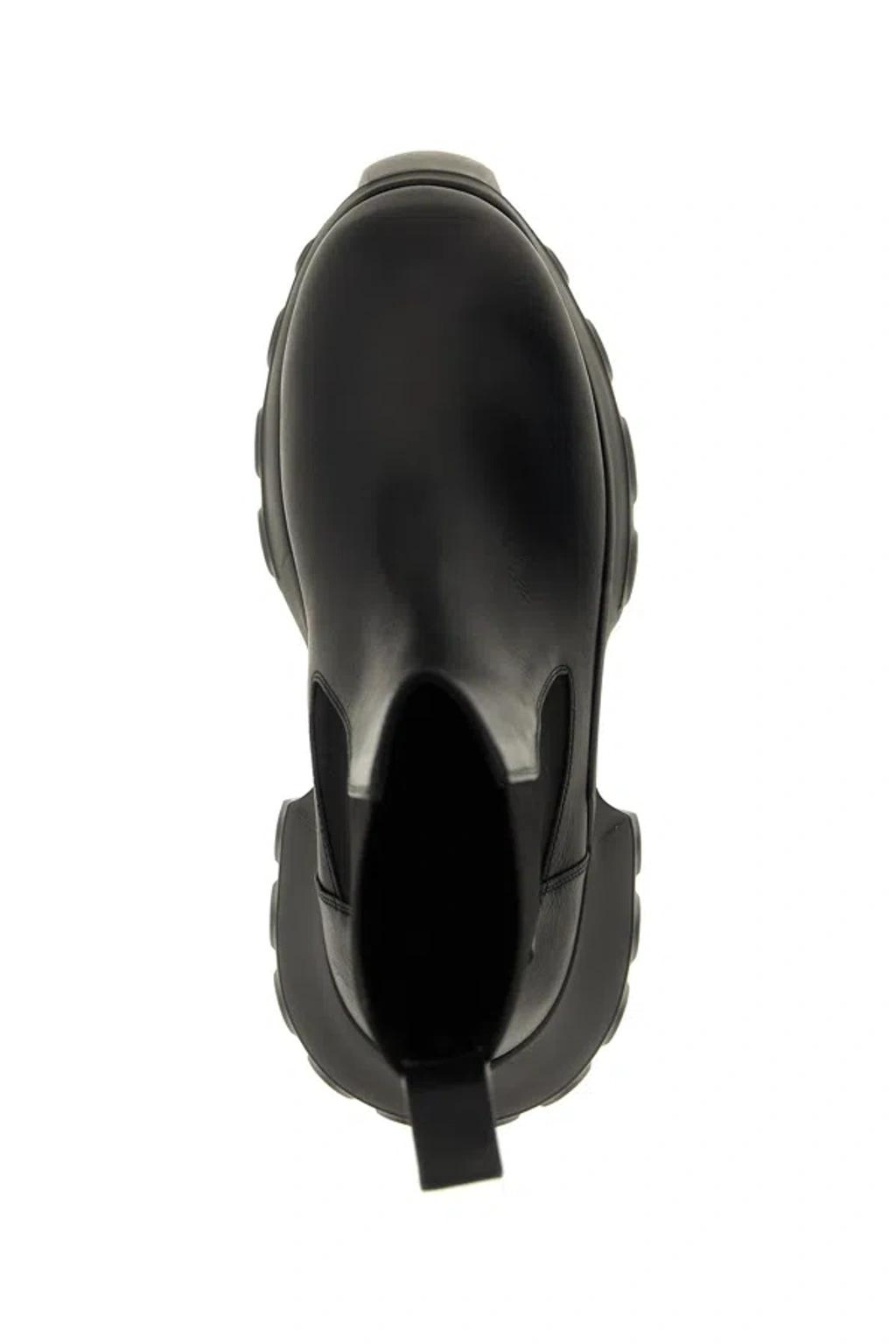 Black Hollywood Beatle Mega Tractor Chelsea Boots Product Image