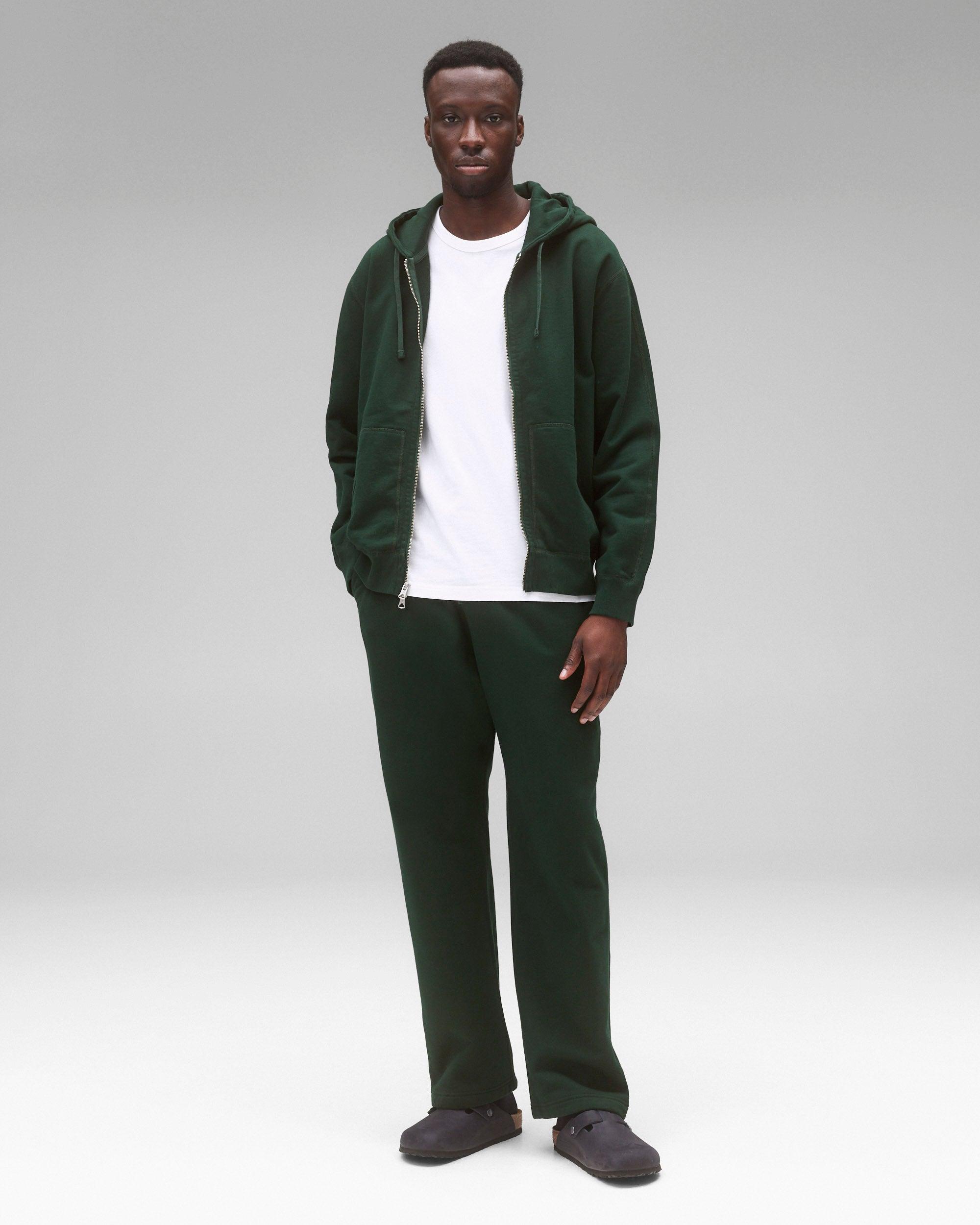 Midweight Terry Standard Zip Hoodie Male Product Image