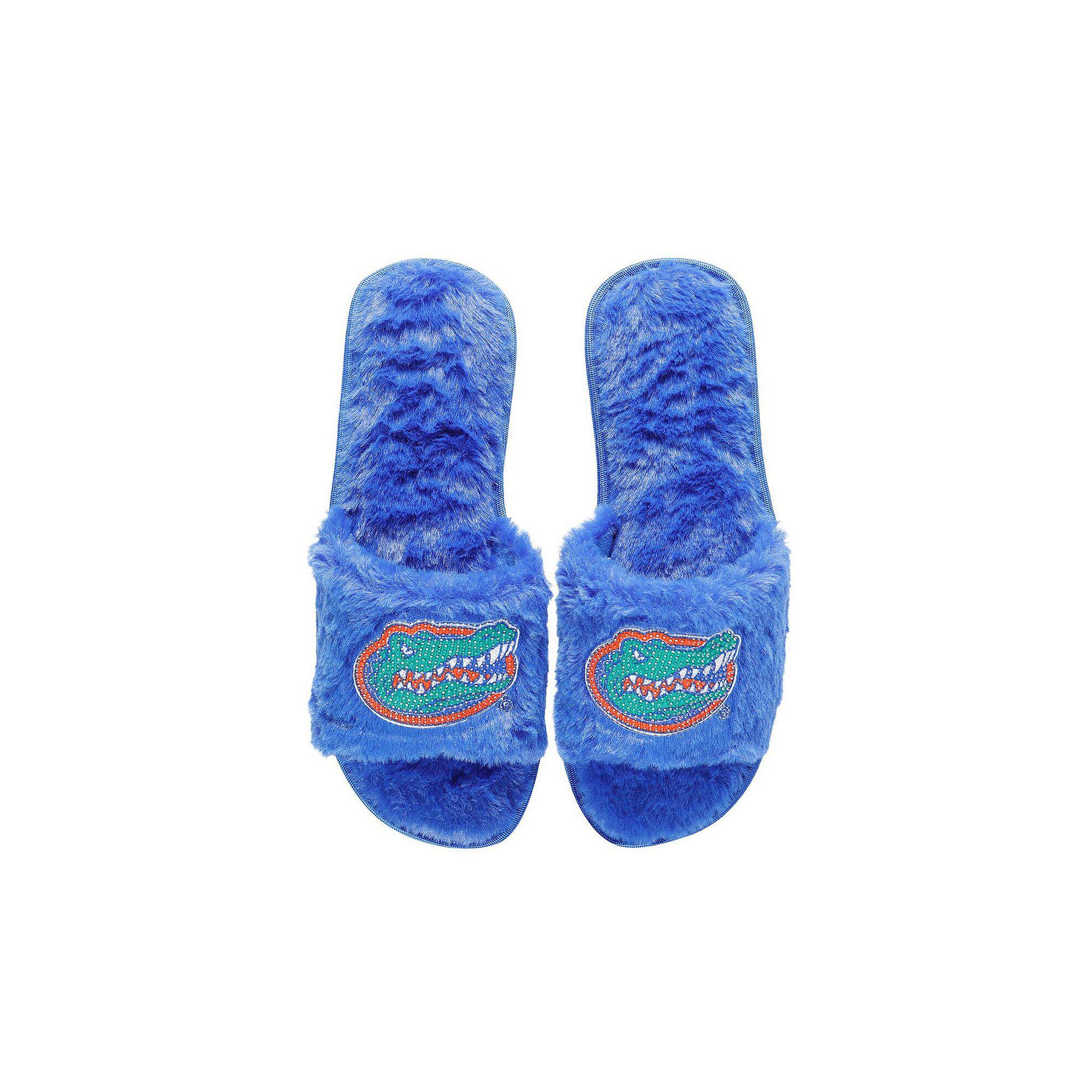 Women's FOCO Royal Florida Gators Rhinestone Fuzzy Slippers, Size: XL, Blue Product Image
