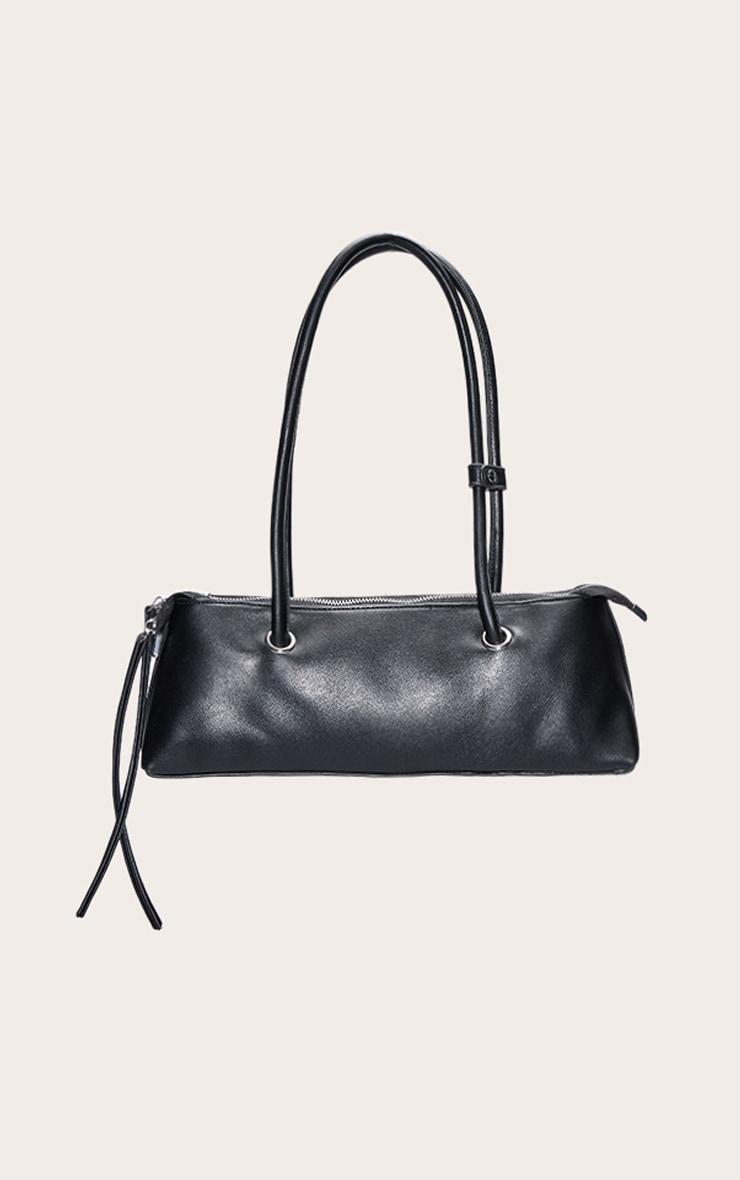 Black Elongated Handle Shoulder Bag Product Image